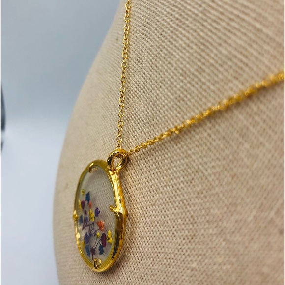 Catherine Weitzman Flower Botanical Necklace~Signed~NWOT - Picture 4 of 6